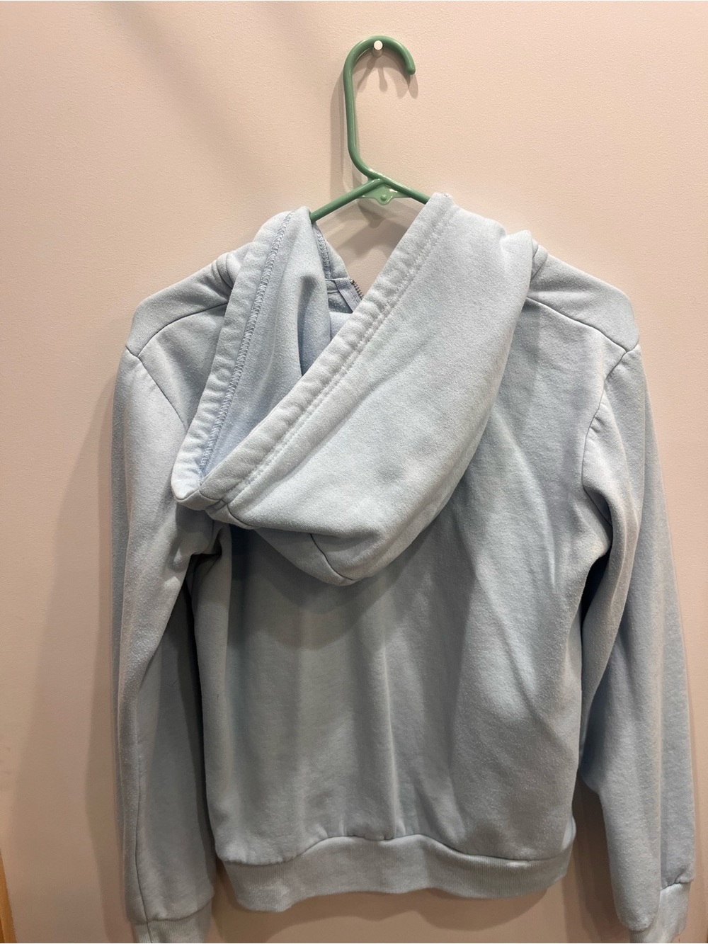 Women’s Light Blue Zip-Up Hoodie - Picture 2 of 4